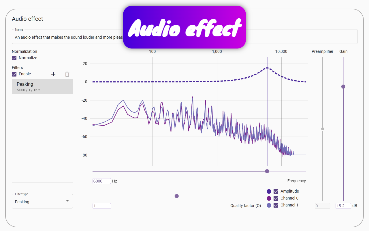 How to create audio effects for a web page using the Page context extension.