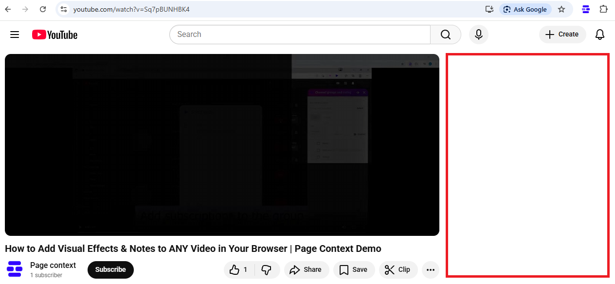 Hide YouTube Distractions with Page Context Extension